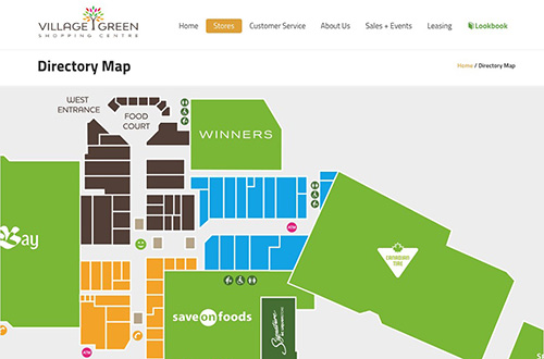 website with directory, map and customized content management system (CMS)
